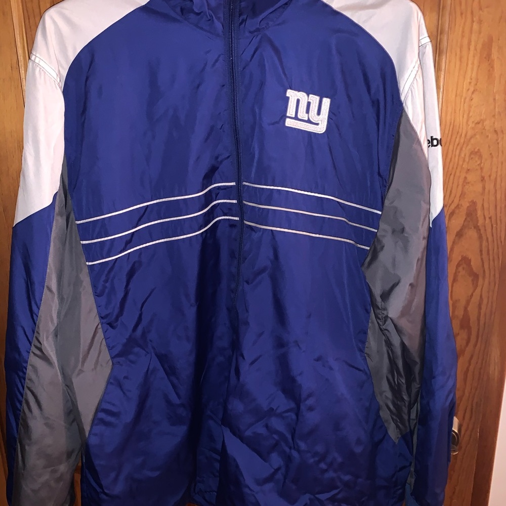 Mens Reebok NY Giants Windbreaker